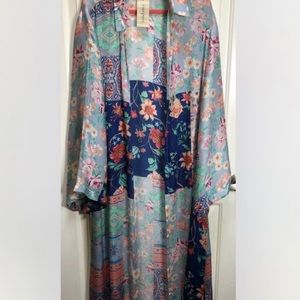 Sundance Catalog “ Feathers of Tolina” Kimono size OS new.